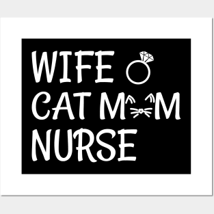 nurse cat lover Posters and Art